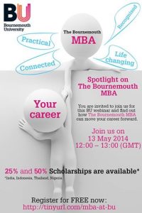 Image from Spotlight on The Bournemouth MBA – free webinar Tuesday 13 May 2014